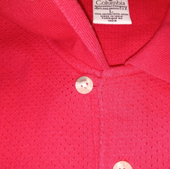 Columbia | VTG Red Polo Style Short Sleeve Mens Size Large - Picture 4 of 10
